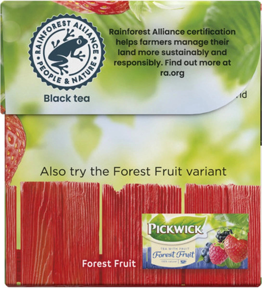 Pickwick Aardbei Fruit Thee - 12 X 20 Zakjes - Afbeelding 2
