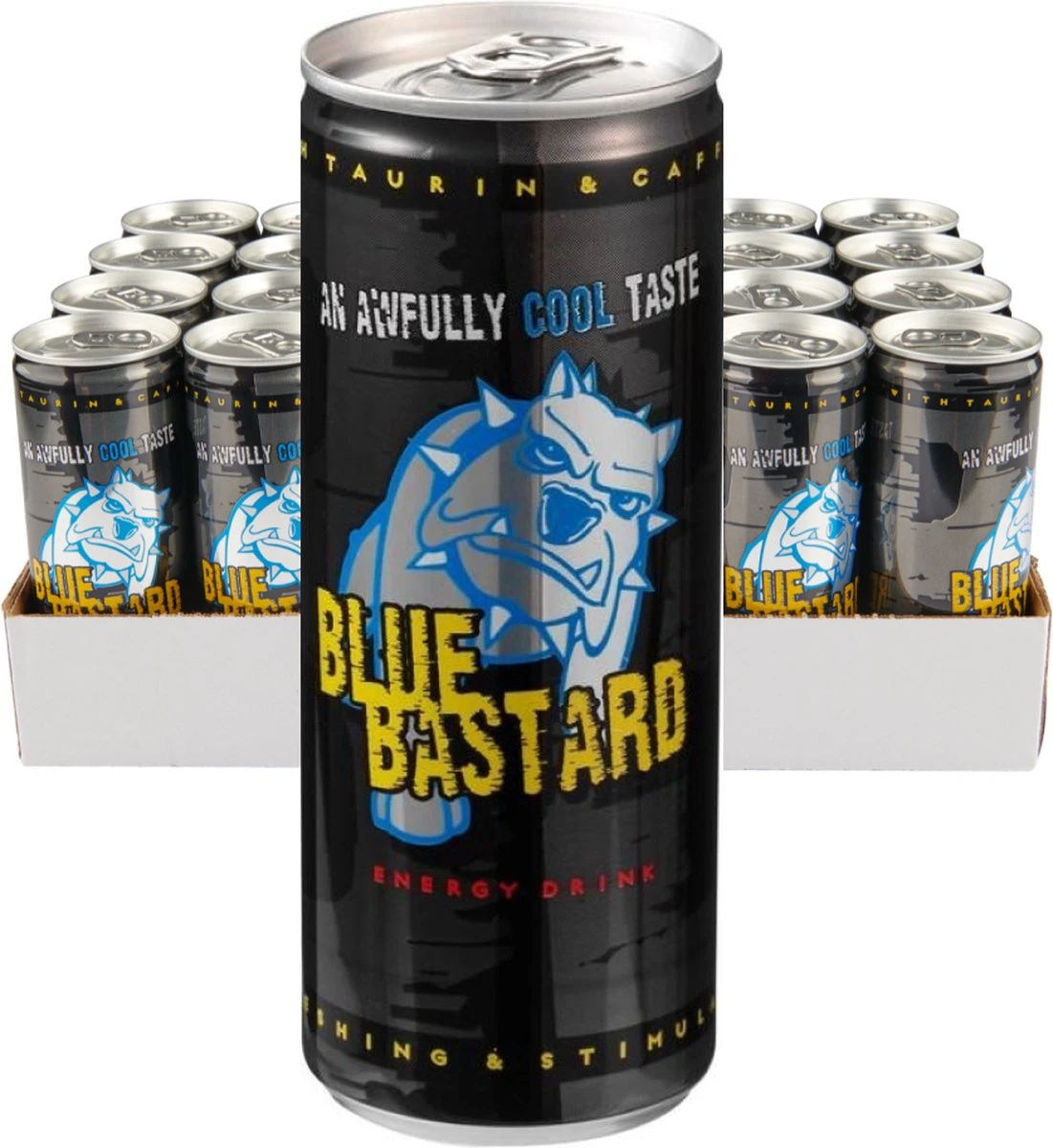 Energy Drink Blue Bastard | Tray 24 Blikjes Van 25cl - Afbeelding 2