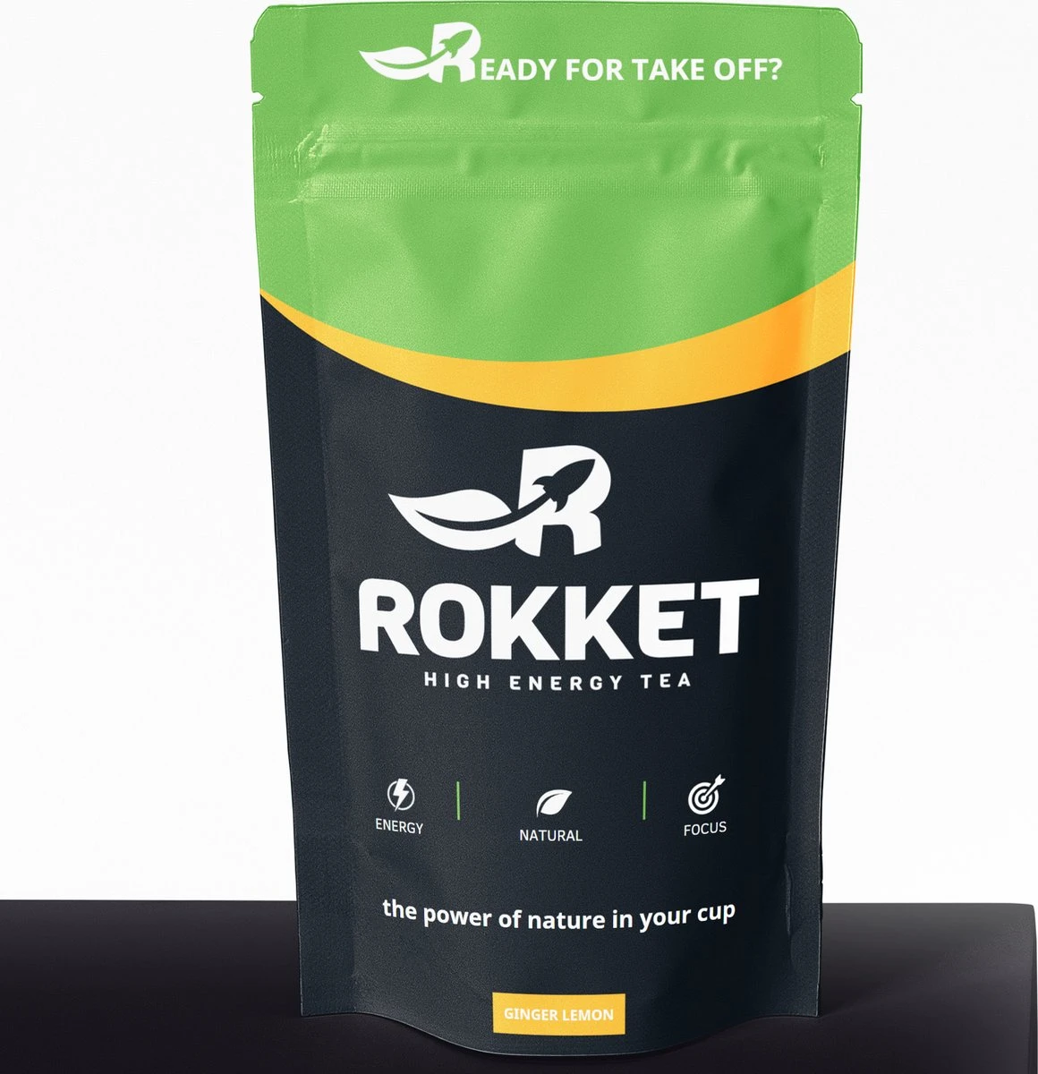 ROKKET - Energie Thee- Gember Citroen - Yerba Mate, Matcha, Guayusa, Guarana - 100 Gram