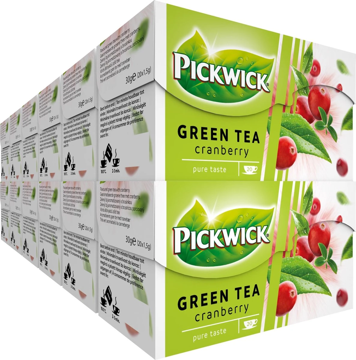 Pickwick Cranberry Groene Thee - 12 X 20 Zakjes