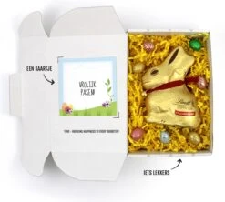 Pasen Cadeau - Paascadeau - Lindt 200 Gram - Chocolade Paashaas - Paaseieren - THNX