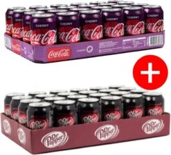 Cherry Pack 2x 24x330 Ml Coca Cola & Dr Pepper Cherry