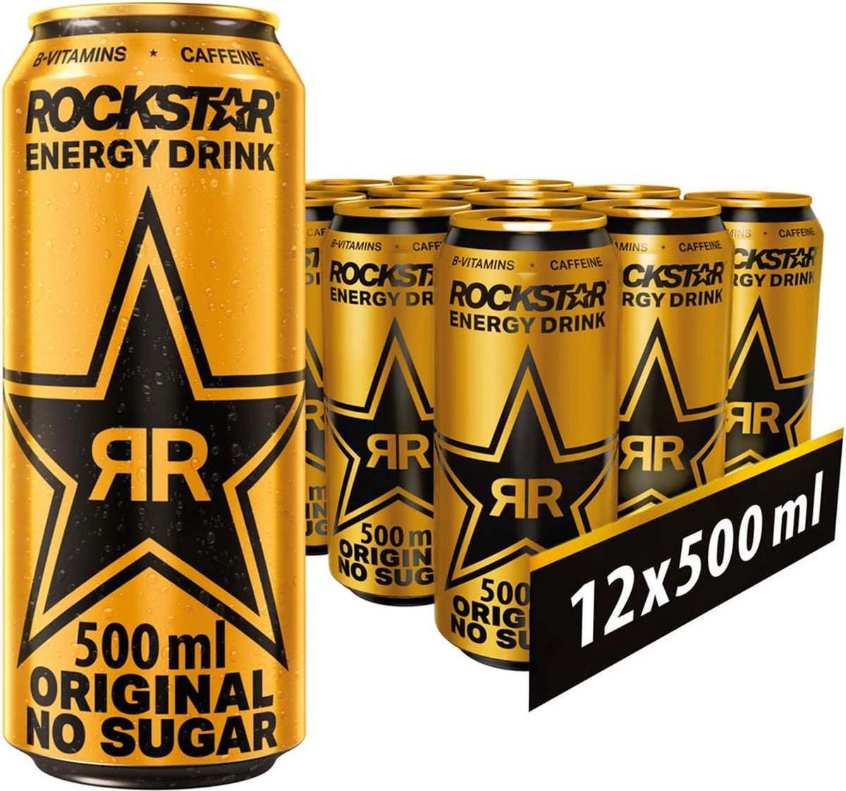 Rockstar Energy Drink ZERO SUGAR BLIK 50CL - 12x = 1 Tray