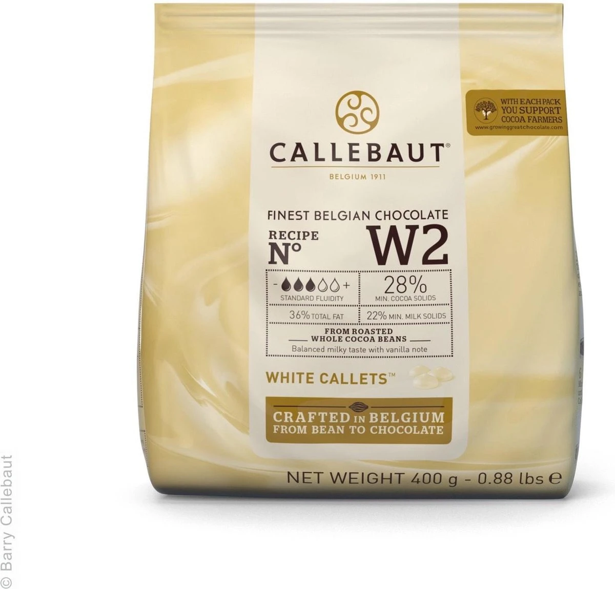 Callebaut Chocolade Callets Wit 400g - Afbeelding 3