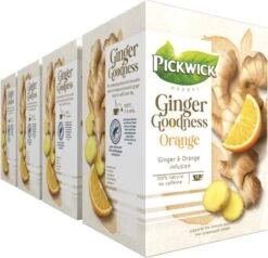 Pickwick Kruidenthee Ginger Goodness Orange - 4 X 15 Theezakjes
