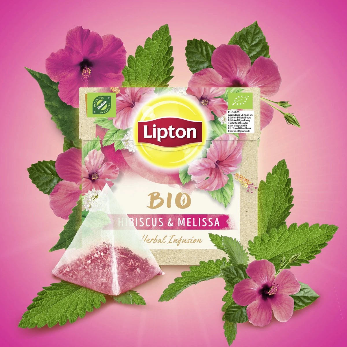 Lipton Hibiscus & Melissa Kruidenthee, Met De Zoete Smaak Van Hibiscus En De Frisse Smaak Van Melissa - 4 X 20 Zakjes - PL-EKO-03 - Afbeelding 5