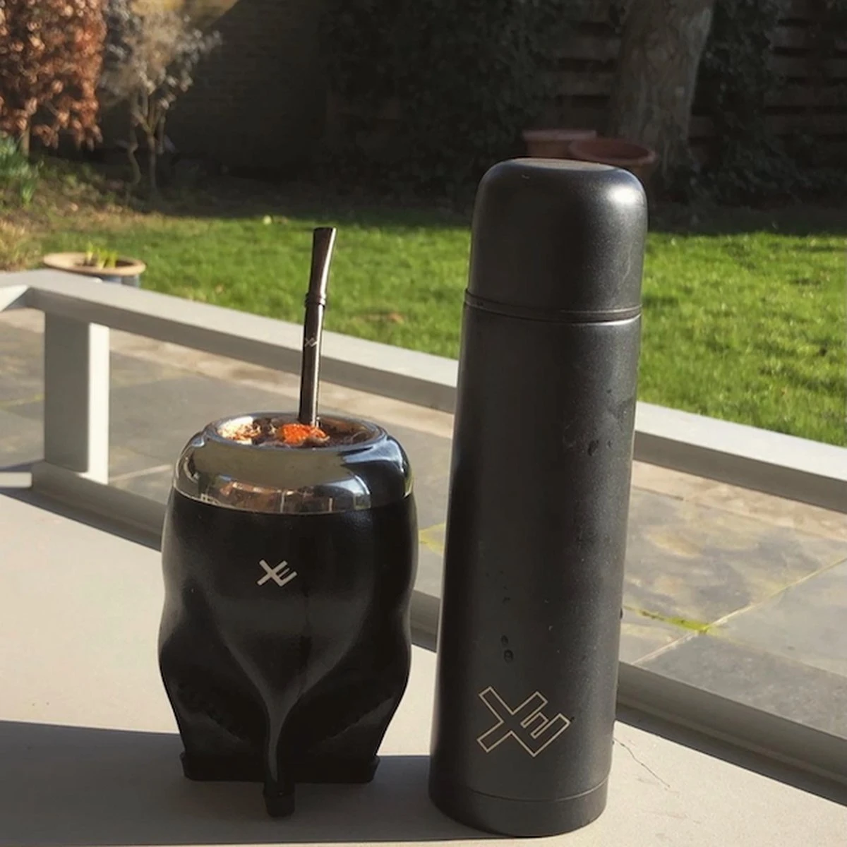 Yerba Mate Set - Kalebas - Thermo - Bombilla - Guarana Thee - EquisMate Classic Black - Afbeelding 2