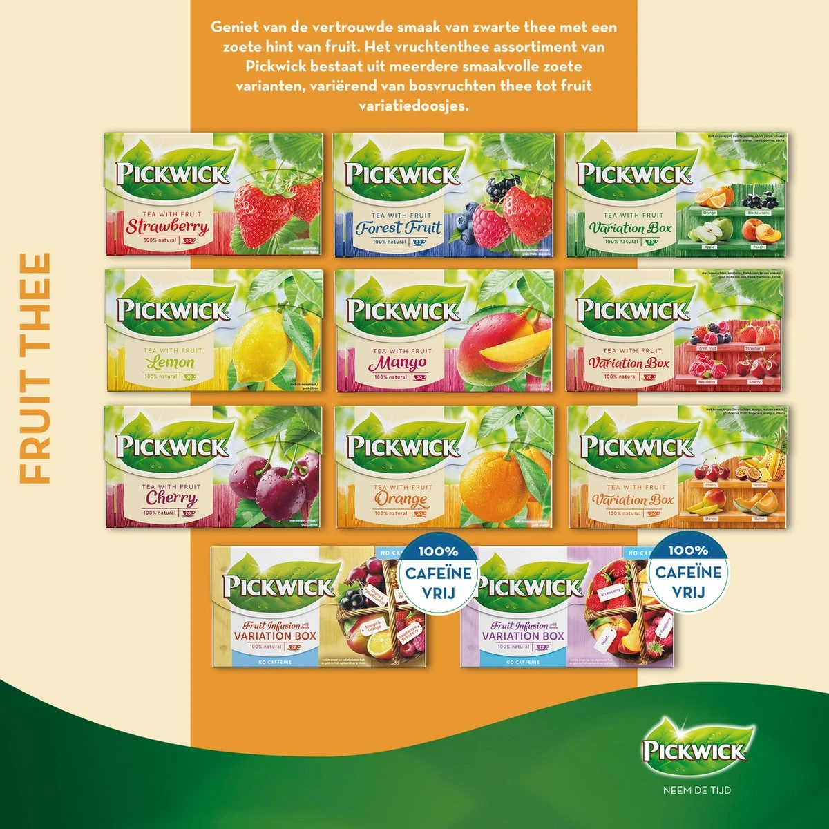 Pickwick Aardbei Fruit Thee - 12 X 20 Zakjes - Afbeelding 4