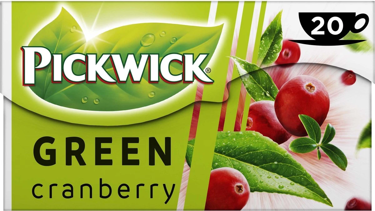 Pickwick Cranberry Groene Thee - 12 X 20 Zakjes - Afbeelding 4