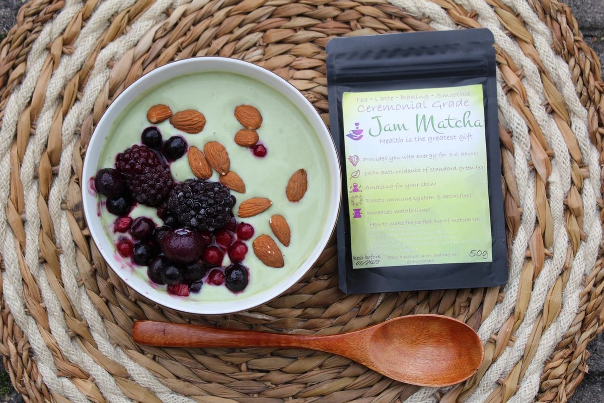 Biologische Matcha Poeder 50 Gram - CEREMONIAL GRADE - JamMatcha Groene Thee - Matcha Thee - Afbeelding 5