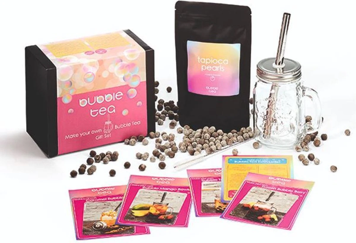 Geschenkdoos Bubble Tea - Bubble Tea Starters Kit - Maak Je Eigen Bubble Tea