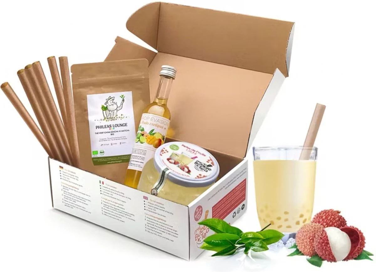 Bubble Tea Kit - Boba Thee Kit: Lychee - Cadeau Idee - Afbeelding 2