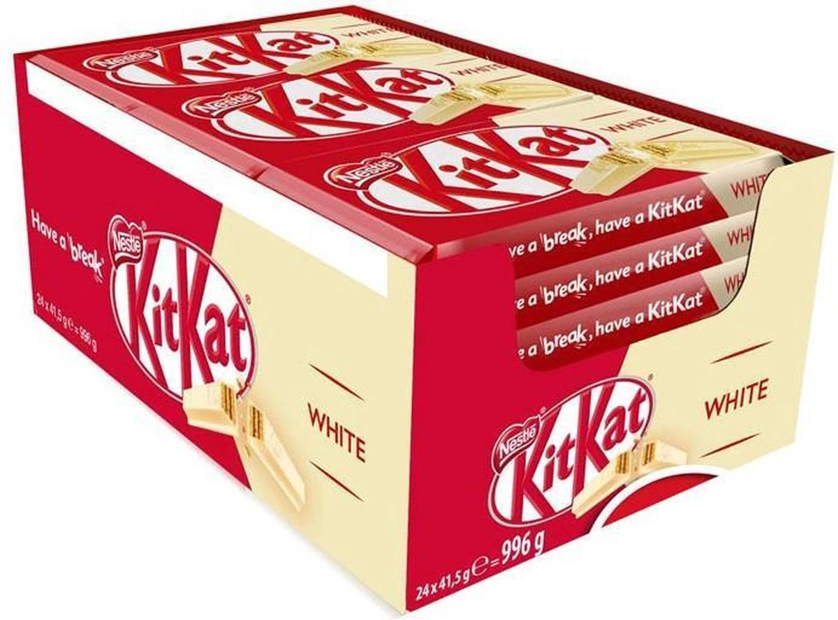 Kitkat White Four Fingers 41.5g - Display 24 Stuks - Afbeelding 2