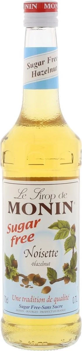 Monin Koffiesiroop Hazelnoot Suikervrij - 70 Cl