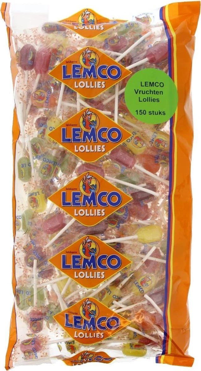 Lemco Knots Fruit Lolly's - Snoep - 150 Stuks