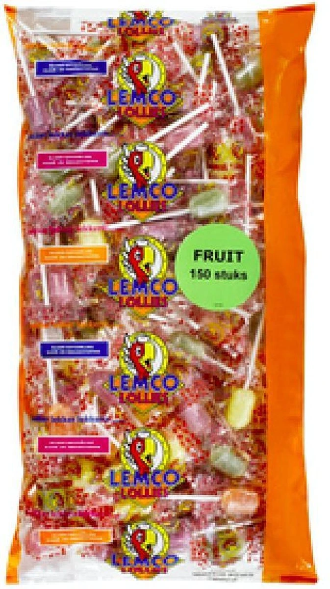 Lemco Knots Fruit Lolly's - Snoep - 150 Stuks - Afbeelding 2