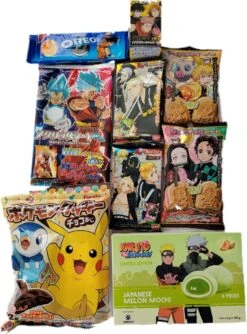 Anime Snack Cadeau Box + Geschenk Surprise - Japanse Mix Chocolade Koekjes Snoepjes